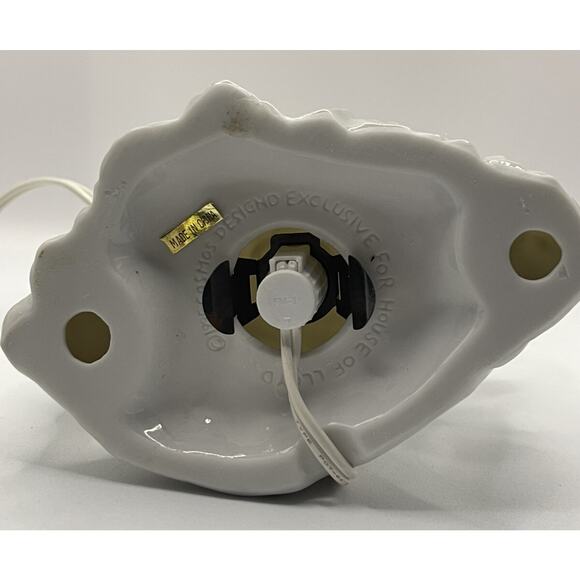 House Of Lloyd 1995 Cosmos Christmas Winter Porcelain Lamp Night Light 10” Santa - Picture 14 of 15